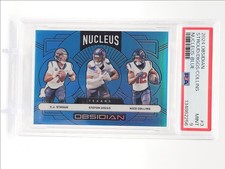 C.J. STROUD DIGGS COLLINS 2024 OBSIDIAN NUCLEUS BLUE /25 PSA 9 Q6997