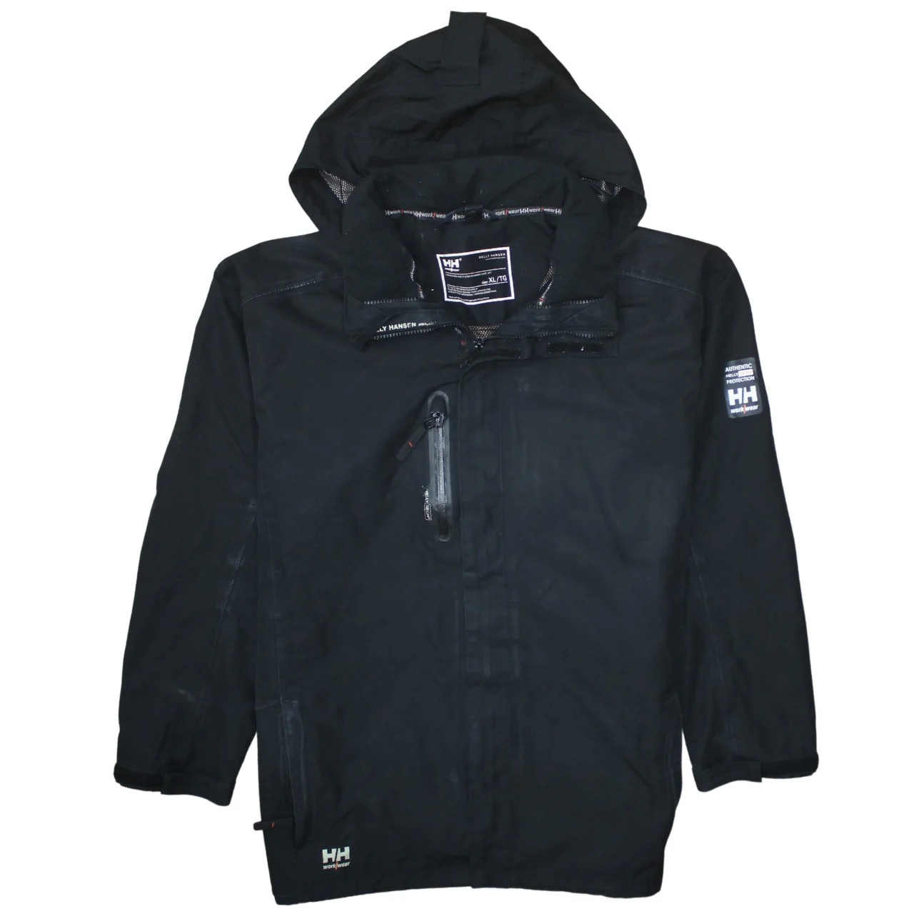 Helly Hansen 90's Hooded Full Zip Up Windbreaker XLarge Black