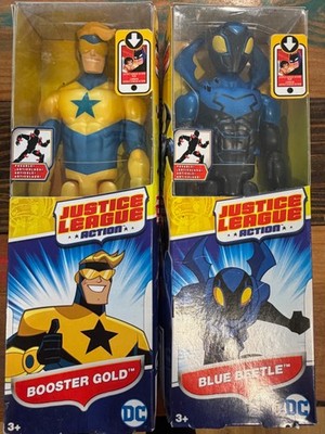 JUSTICE LEAGUE ACTION - BOOSTER GOLD & BLUE BEETLE | 12'' Figure | 2017 | Mattel