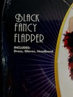 Black Fancy Flapper Halloween Dress Up Costume Adult Medium (8-10) Retail $35 — photo 6