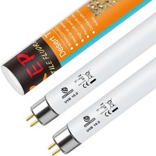 T8 UVB Reptile Light 15W 10.0-2 Pack,UVA UVB Light Bulb for Reptiles,Reptile ...