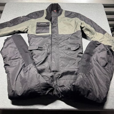 Firstgear Jumpsuit Mens Medium Black Thermo 1-Piece Motorcycle Riding Rain Suit