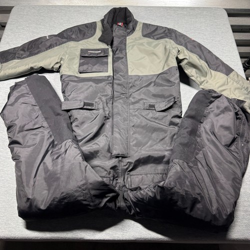 Firstgear Jumpsuit Mens Medium Black Thermo 1-Piece Motorcycle Riding Rain Suit
