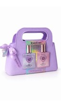 bebe Body Shimmer Oil Set Berry Blush  Sugar Plum in Purple Bag for Women