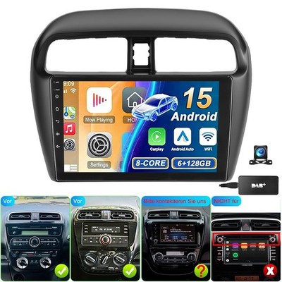 Für Mitsubishi Mirage Space Star Carplay GPS Navi Autoradio Android DAB+ 6+128GB