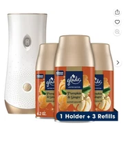 Glade Automatic Spray Air Fresheners with 1 Holder & 3 Refills, Pumpkin & Ginger