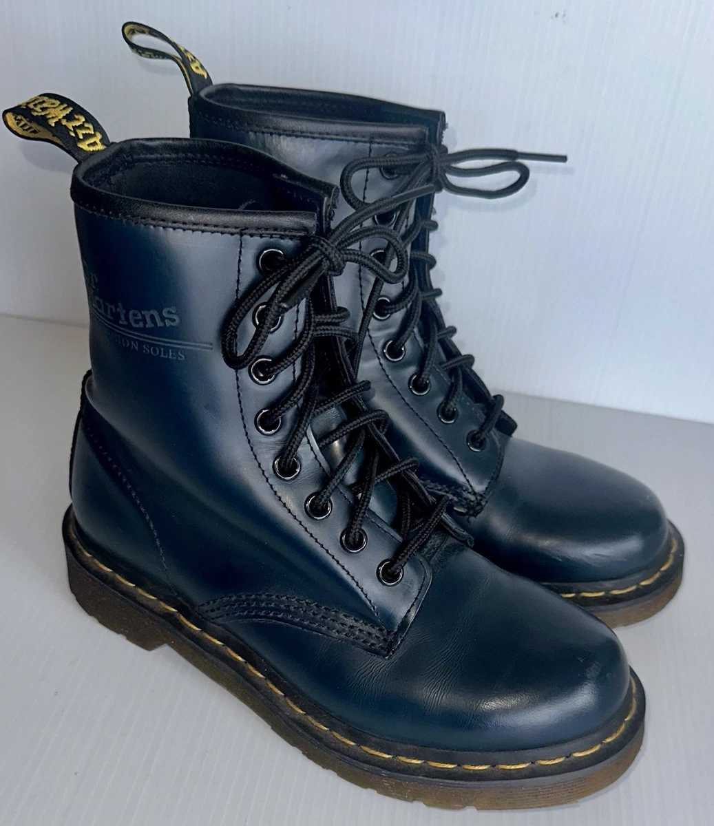 Dr. Martens Leather Upper Blue Boots for Women for sale | eBay