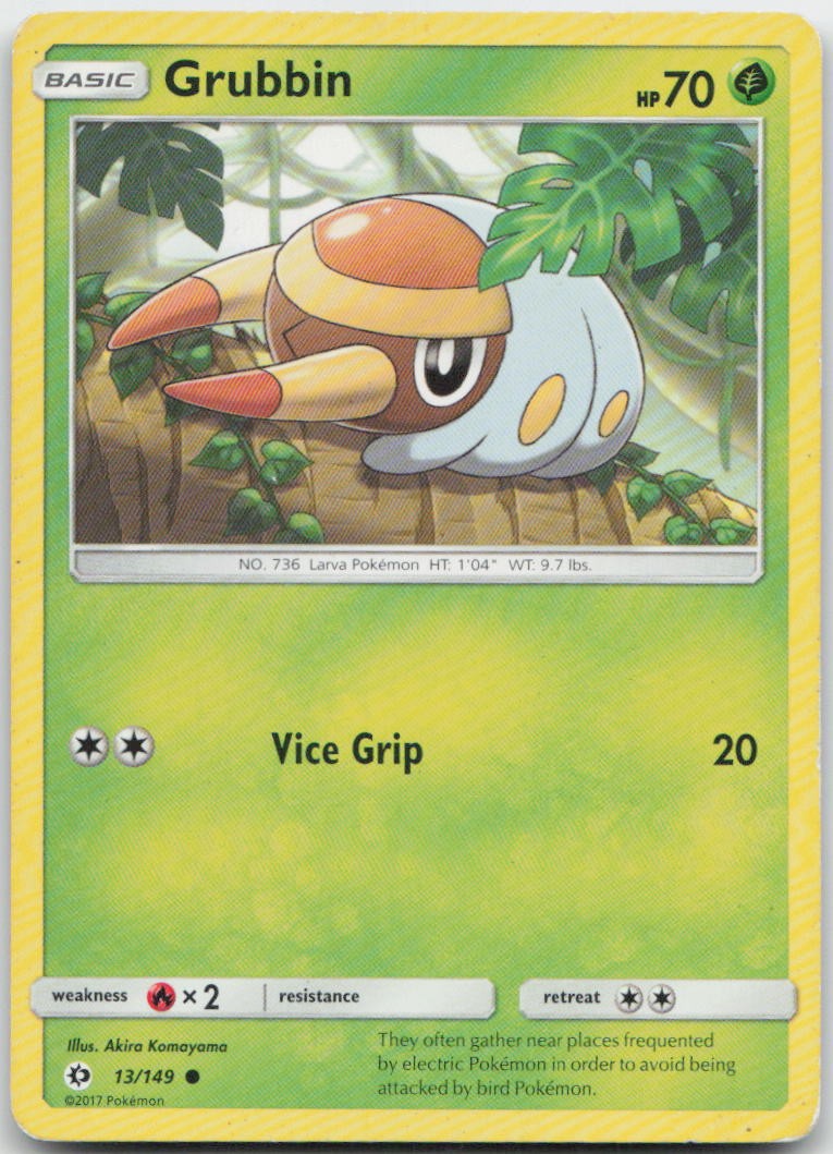 Grubbin 13/149 SM Base Set Pokemon