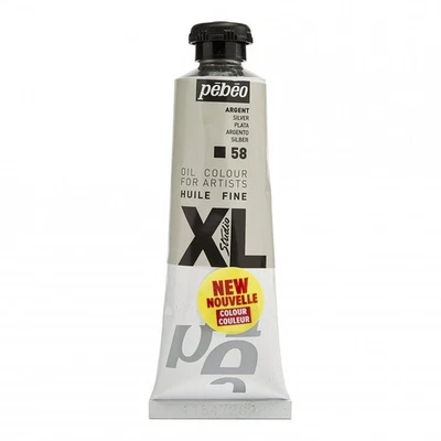 Tube de peinture à l'huile - Fine - Argent - 58 - 37ml - Pébéo Studio XL - Photo 1/3