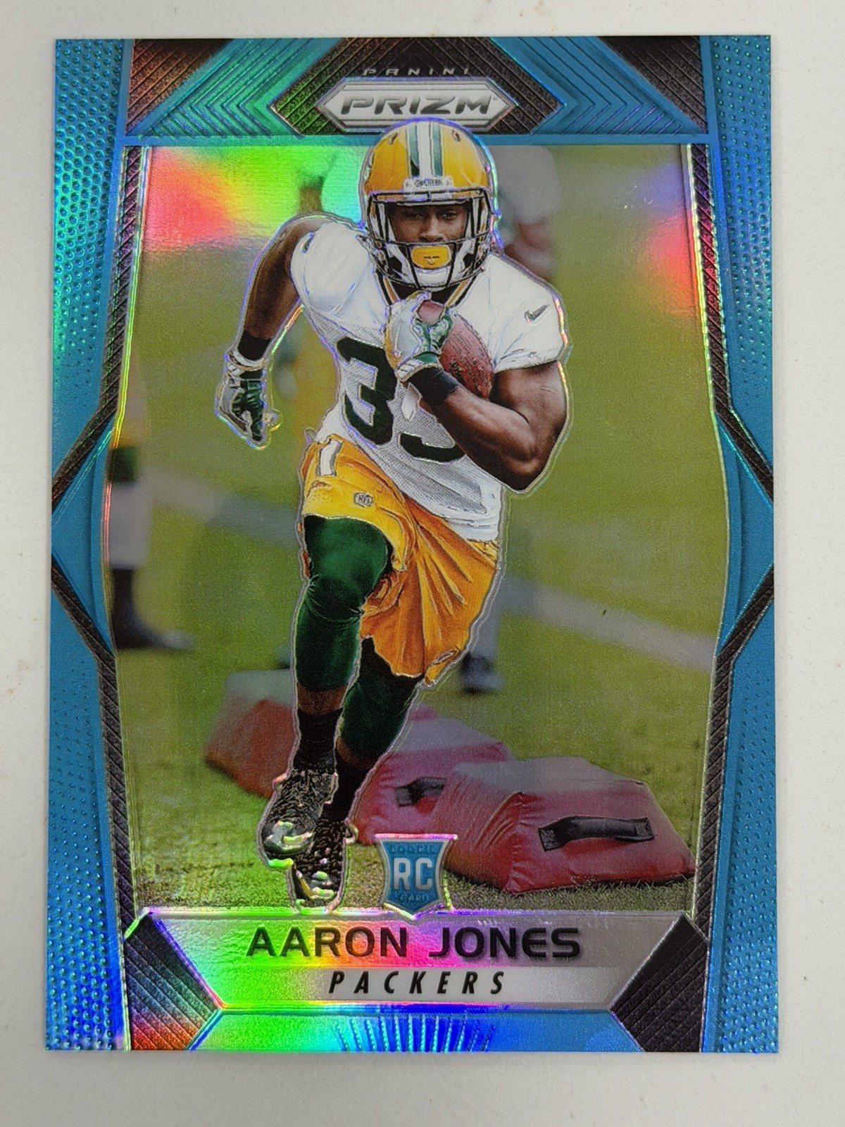 2017 Panini Prizm Aaron Jones RC /199 Light Blue Prizm #288 Rookie Packers