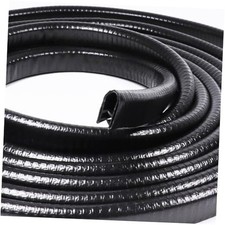 Edge Trim U-Channel Rubber Weatherstrip with Metal 1/2" X 180inch/15Foot Black