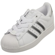 adidas Superstar Ii Womens Classic Trainers in White Silver - 6 UK
