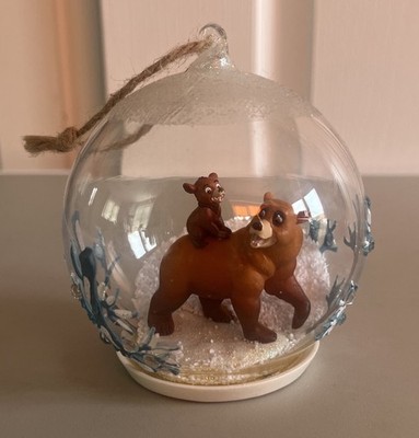 Disney Store Disneyland Paris Bruder Bär Glaskugel Weihnachtsschmuck