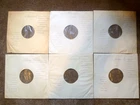 6 x ORIGINAL EMITEX INNERS - PARLOPHONE EMI THE BEATLES HOLLIES ANIMALS 1960's.