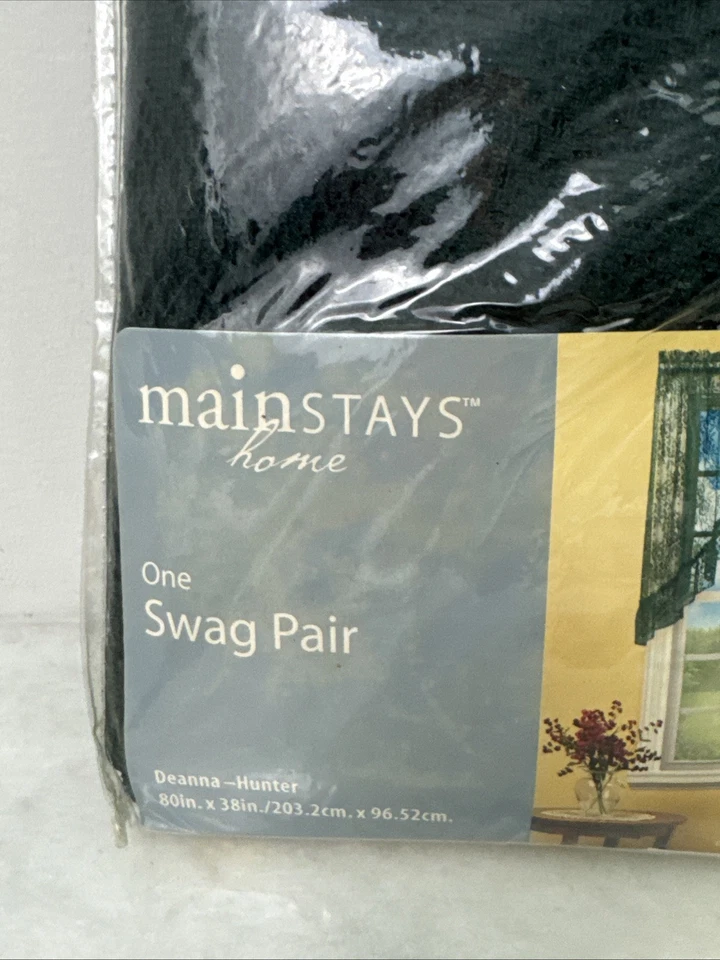 mainstays home un botín par deanna hunter 80 pulgadas x 38 en encaje verde Foto 2 de 4