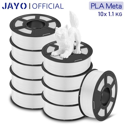 JAYO 10 x 1,1KG  PLA Meta Weiß Hohe Liquidität 1.75mm 3D Drucker Filament Kunst