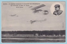 FRANCE AVIATION POST CARD - 1910 REIMS 8 DAY AVIATION MEETING LABLE - B382