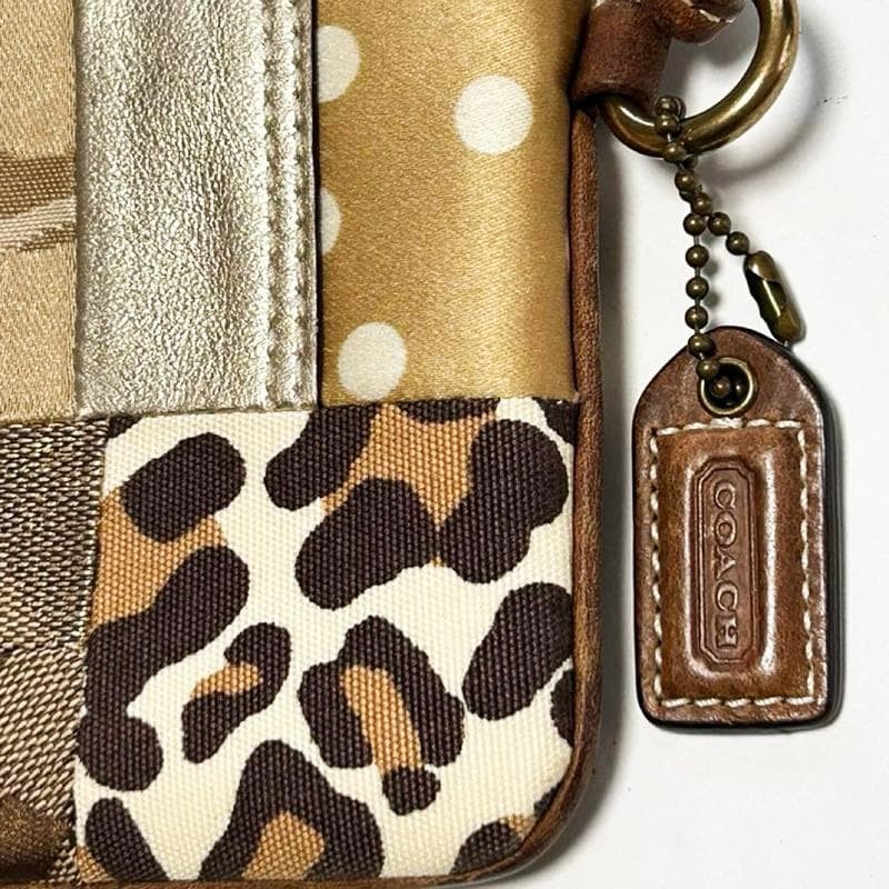 COACH Patchwork Accessory Pouch Brown Signature D… - image 5