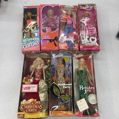 Barbie Doll Lot Christmas Carol Maskerade Holiday Joy Valentines Beach Blast 