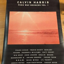 CALVIN HARRIS / Funk Wav Bounces 2017 Japan Original Promo D/S Poster B2 20x28in