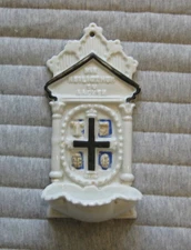 Vintage Holy Water Font Das Heiligthum zu Aachen ceramic The Shrine of Aachen