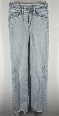 BKE Billie Slim Fit High Rise Cropped Straight Jeans Size 23 X 28 Stretchy
