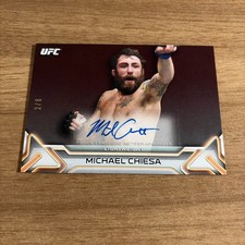 2016 UFC Knockout Michael Chiesa Red Auto 2/8