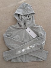 Alo Yoga Sway Full Zip Hoodie -Heather Grey- Size Medium - NWT
