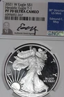 2021 W NGC PF70 ULTRA CAMEO HERALDIC T-1 AMERICAN SILVER EAGLE #B51860