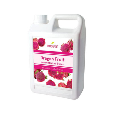 Bossen Dragon Fruit Concentrated Syrup 5.5 lb for Bubble Tea Smoothies Desserts