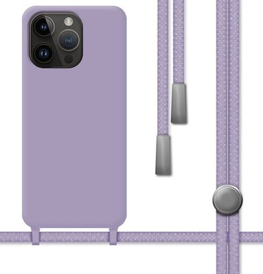 Custodia In Silicone Liquido Con Corda Per IPhone 14 Pro Max (6.7