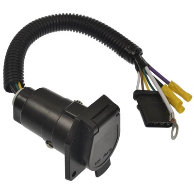 Pollak 4WF600V 4 Way Flat To 7-blade Rv Adapter Wi