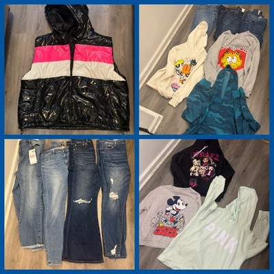 LOT 11 Pc Women s Plus WINTER CLOTHING Sz 1X 2X/3X 18 AE WAX PINK BACK SCHOOL 