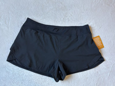 Avia Womens Black Zippered Pocket Compression Waist Running Shorts XXXL 22 NWT
