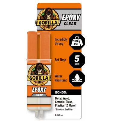 #ad Gorilla Glue Clear Epoxy Syringe Bonds Steel Aluminum Wood Ceramic Tile Pls $5.76
