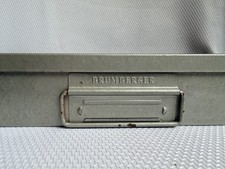 Vintage Metal Brumberger Photo Slide Case Holds 150 Slides Great Shape