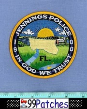 JENNINGS FLORIDA Police Shoulder Patch RIVER FISH BARN IN GOD WE TRUST 8G