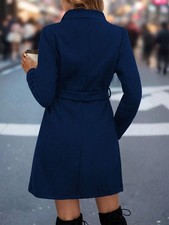 Ladies' Mid-length Color Belt Coat, Casual Commuting Elegant Versatile Autumn