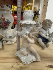 Engel mit Kerzenhalter Wallendorf W1764 Porzellan Figur