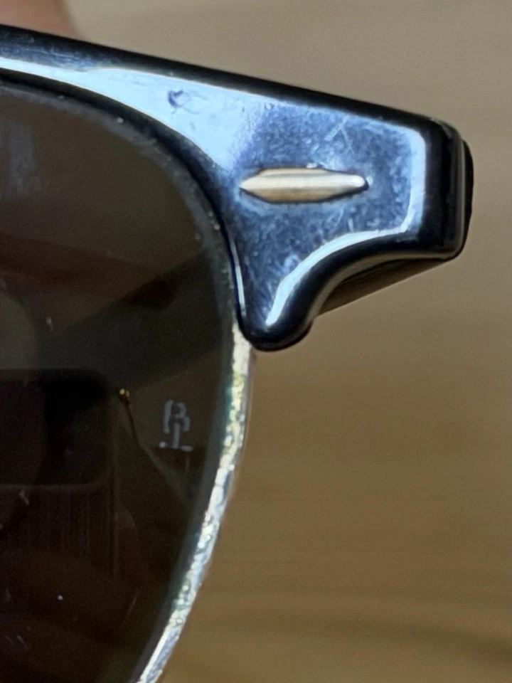 Ray-Ban Clubmaster Sunglasses Full Rim Black Frame Green Tinted Glass W0365, photo 4 of 4
