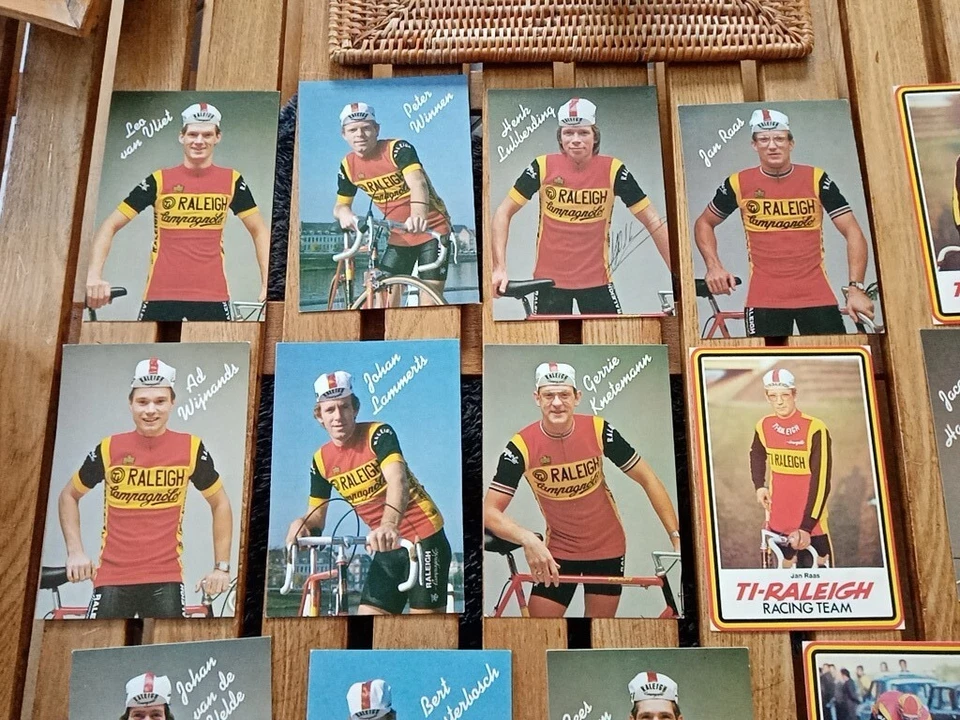 Cyclisme lot 14  cartes cycliste KNETEMANN/RAAS JAN... équipe TI RALEIGH 1985  - Photo 2/4