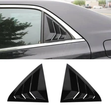 Black Side Window Louvers Air Vent Shades Cover Trim For 2011+ Chrysler 300/300C
