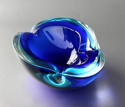 Murano Sommerso Schale, Flavio Poli, Seguso Vetri d´Arte, H.~ 6,5cm,~1,2kg,~1960