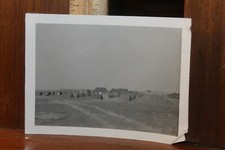 Antique Photo 1940's WWII Era US ARMY Field Tent Camp