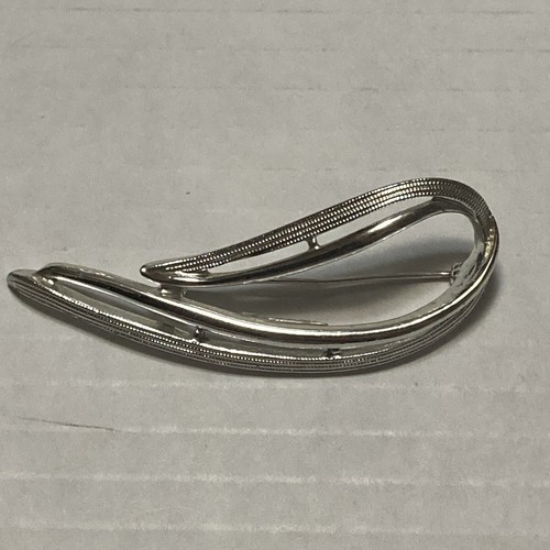 3-Silver Tone Leaf Brooch Lapel Pin Signed Gerry’s Sarah Cov. Vtg Leaf Feather - Picture 5 of 10