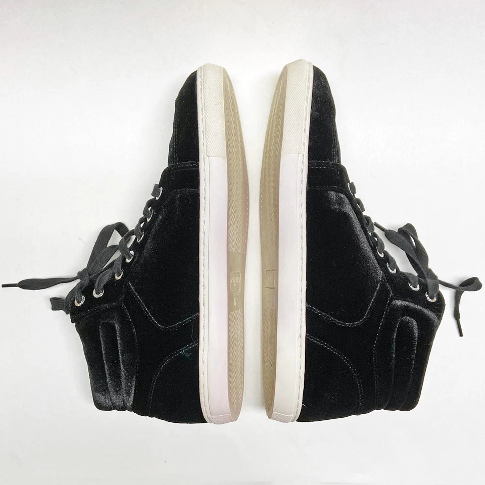 J/Slides NYC женщин Clique черный бархат высоты верхний кроссовок размер 8,5 на шнуровке - Изображение 4 из 4