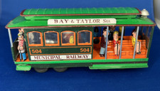 Vintage MDM Tin Friction San Francisco Cable Car Toy 504 Bay and Taylor St