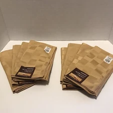 Linens N Things  OASIS Spill Proof Napkins 17"x17" Wheat (Gold) Set Of 8 NOS