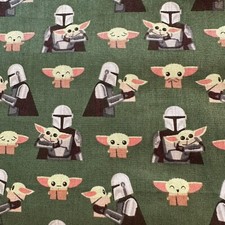 STAR WARS MANDALORIAN BABY YODA THE Grogu CHILD COTTON FABRIC By The Yard