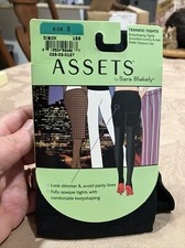 New Assets By Sara Blakely Black 158 Opaque Body Shaping Terrific Tights Size 3